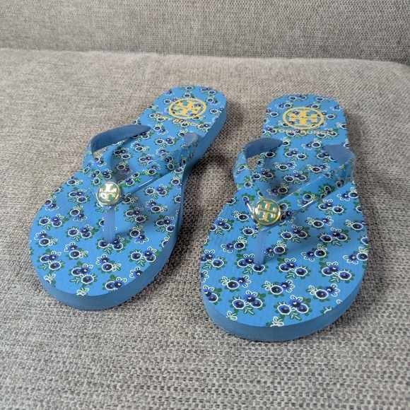 Tory Burch Shoes - Tory Burch Alina Flip Flops with Logo Accents Size 7 / 7.5